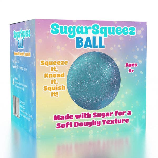SugarSqueez Squishy Fidget Sugar Stress Ball (1pc) Glitter Assorted Colors