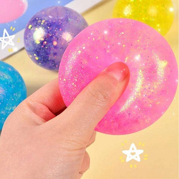 SugarSqueez Squishy Fidget Sugar Stress Ball (1pc) Glitter Assorted Colors