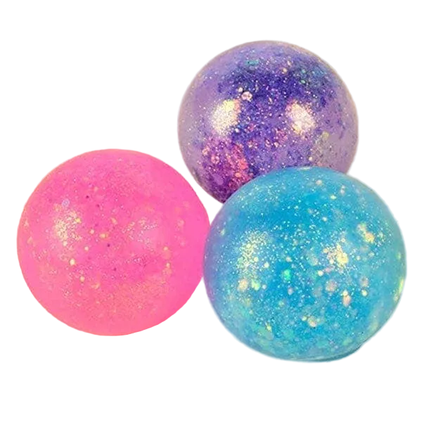 SugarSqueez Squishy Fidget Sugar Stress Ball (1pc) Glitter Assorted Colors