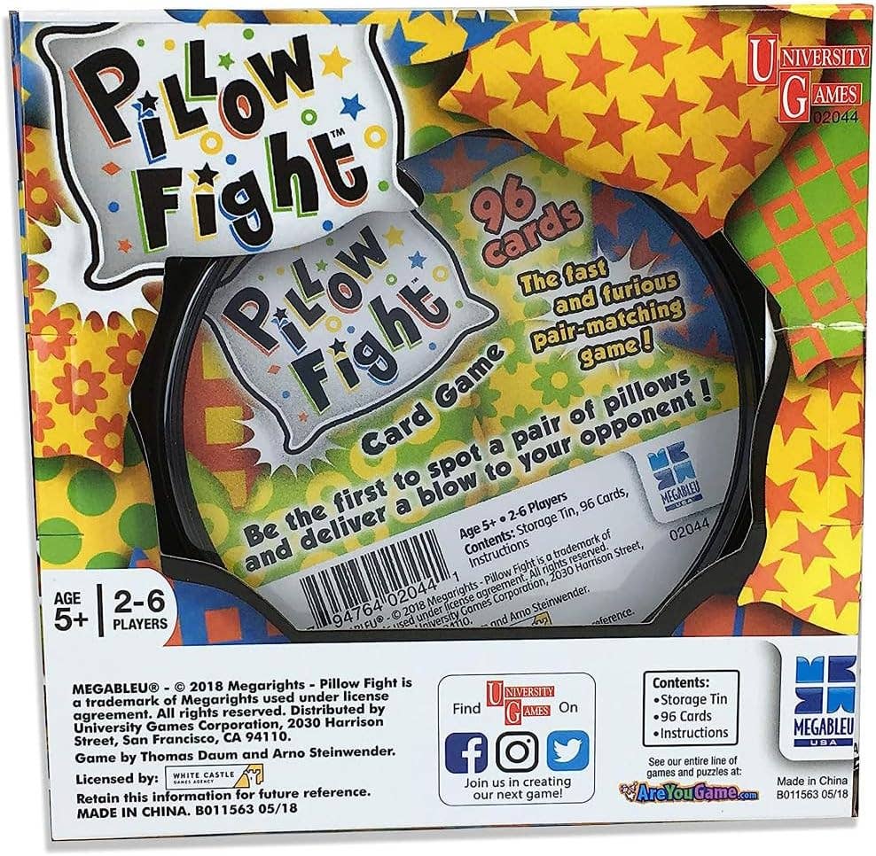 University Games Pillow Fight Travel Card Game