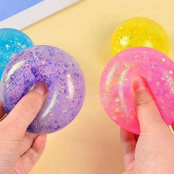 SugarSqueez Squishy Fidget Sugar Stress Ball (1pc) Glitter Assorted Colors