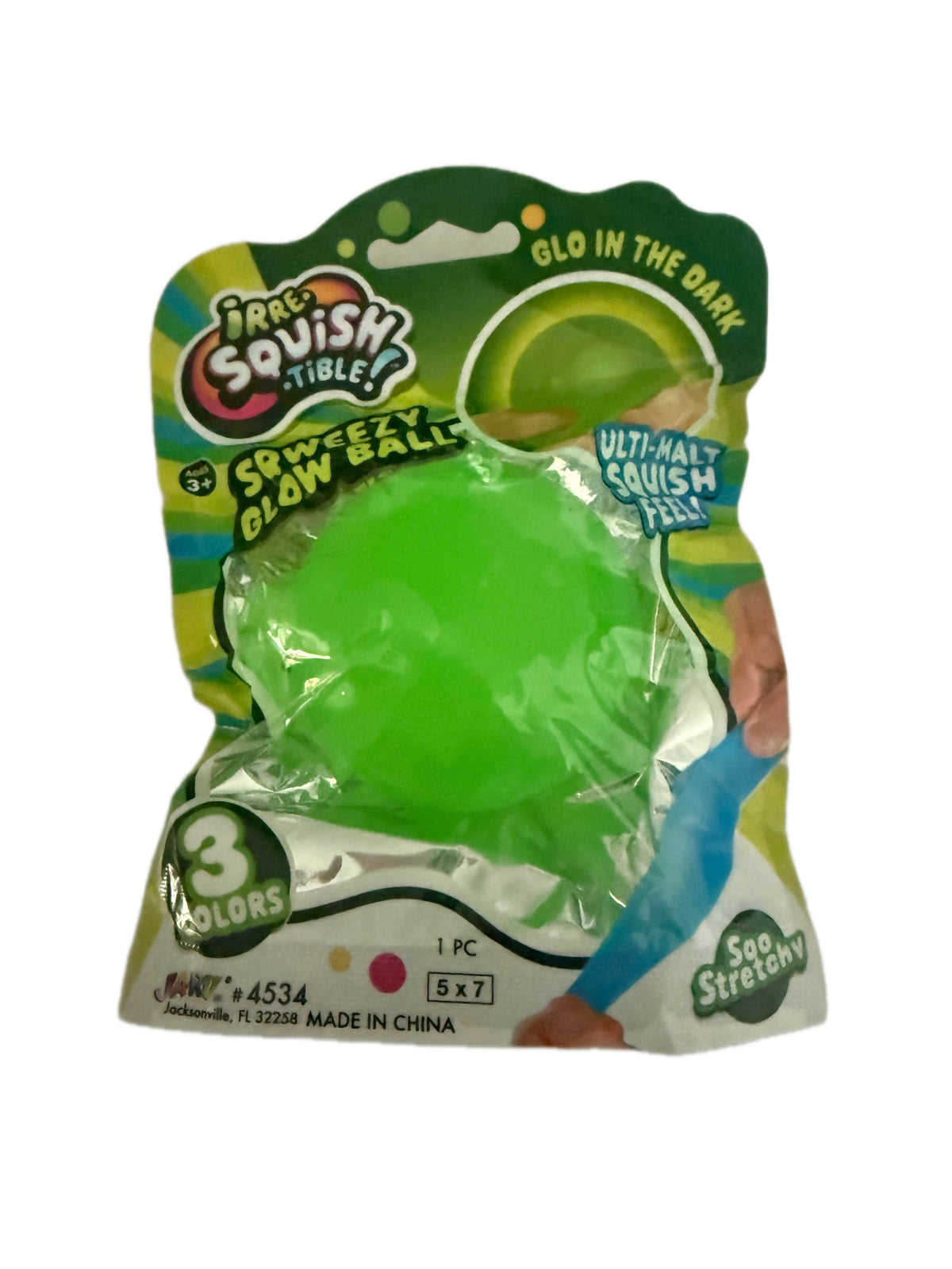 Irre-Squish-tible! Sqweezy Ball Glo-in-Dark